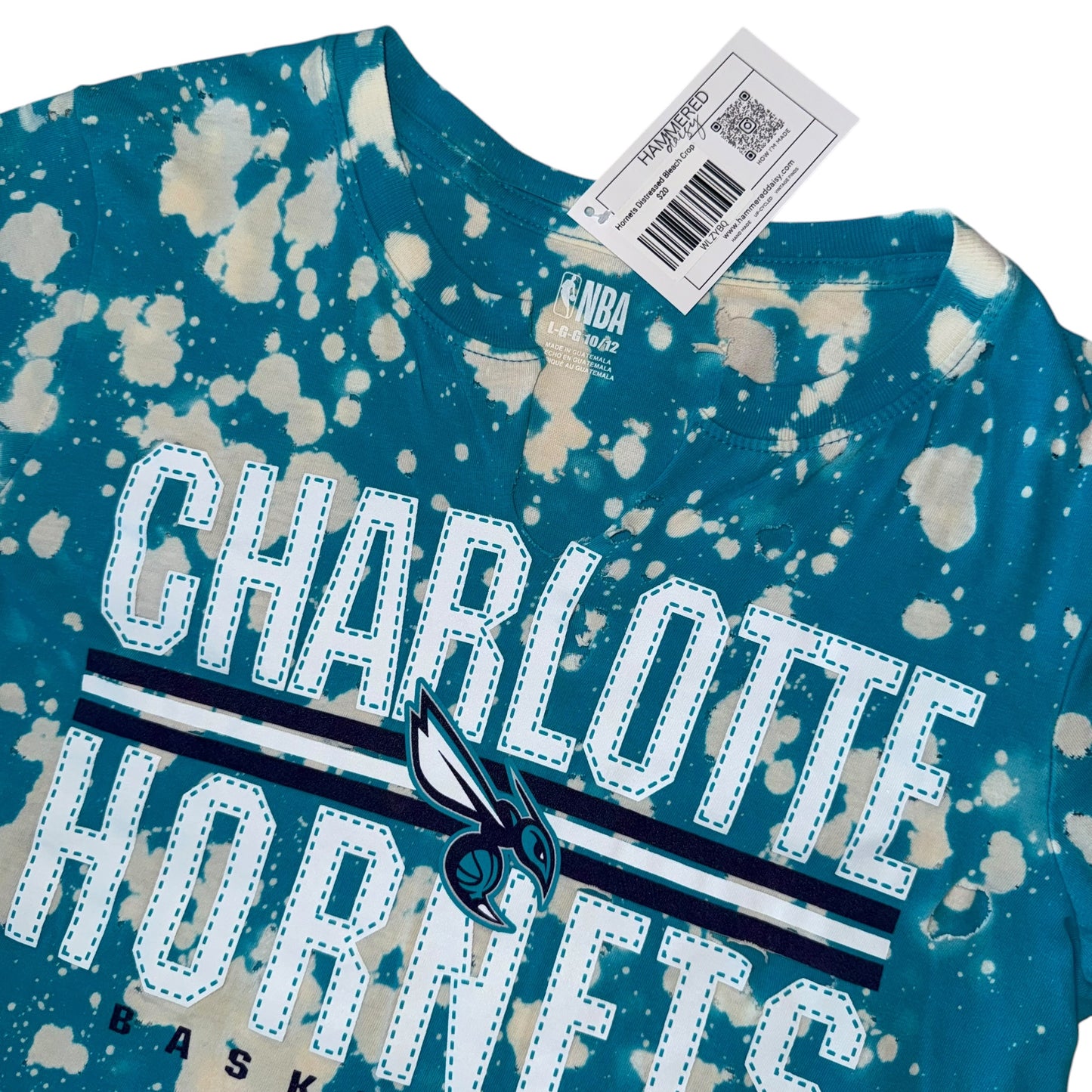 CLT - Hornets Distressed Bleach Tee (XS/S)