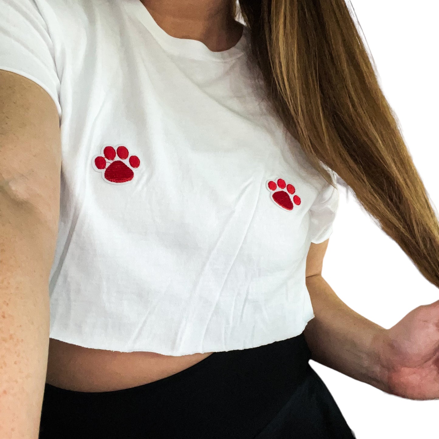 Double Mini Paw Crop Top (M)