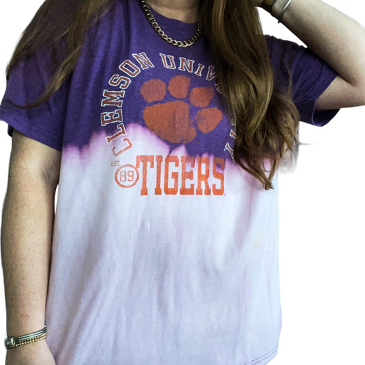 Clemson Bleach Dye Tee (XL)