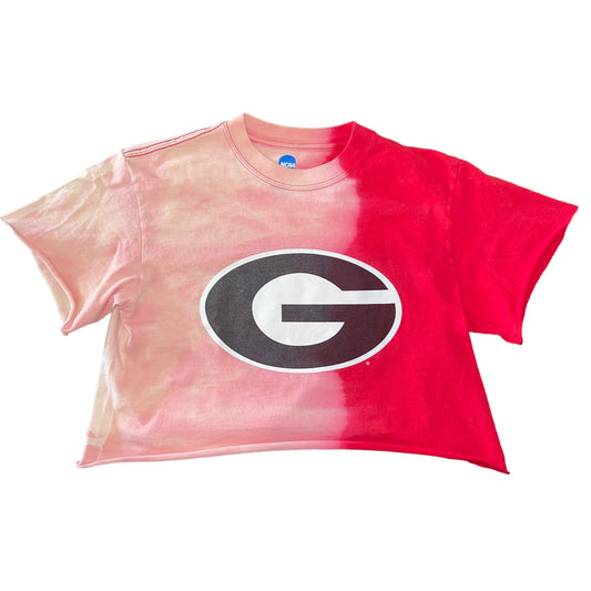 Georgia Bleach Dye Crop Top (S)